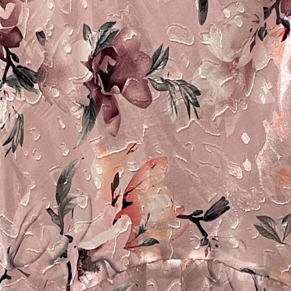 ALEX EVENINGS NWT Sleeveless Maxi Chiffon Dress Multi Floral Pink Size 12 - Picture 7 of 14